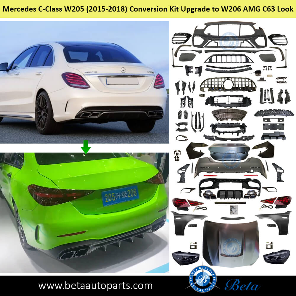 Mercedes C-Class W205 (2015-2018), Body Kit Conversion Upgrade to W206 AMG C63 Look, China Mercedes C-Class W205 (2015-2018), Body Kit Conversion Upgrade to W206 AMG C63 Look, China